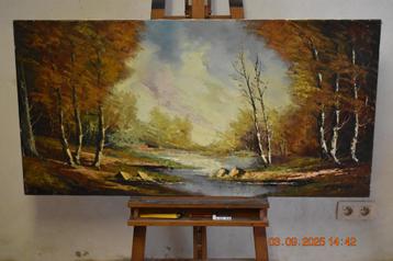 N.VERHEYDEN schilderij landschap groot prachtig schilderij beschikbaar voor biedingen