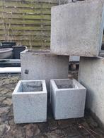 Stenen bloembakken, Tuin en Terras, Bloembakken en Plantenbakken, Ophalen, Steen, Gebruikt, Minder dan 60 cm