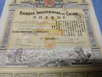 1920 - Banque Industrielle de Chine -, Postzegels en Munten, 1920 tot 1950, Ophalen of Verzenden, Aandeel