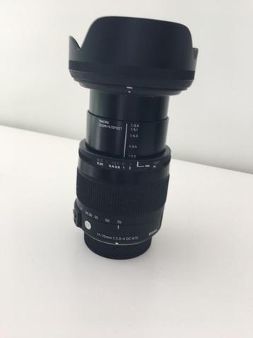 Objectif Sigma 17-70 mm Macro 1:2.8-4 DC Ø 72 beschikbaar voor biedingen