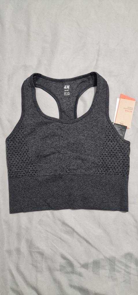 ️ H&M seamless sportbralette | maat S | nieuw, Kleding | Dames, Sportkleding, Nieuw, Maat 36 (S), Grijs, Ophalen of Verzenden