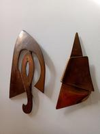 Set van twee modernistische metalen broches 1940, Ophalen of Verzenden
