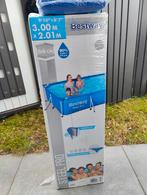 Bestway zwembad 3x2m met filterpomp en afdekzeil, nieuw, Tuin en Terras, Ophalen, Zo goed als nieuw