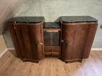 Vintage kast met marmer, Huis en Inrichting, Kasten | Dressoirs, Ophalen, Gebruikt, 50 tot 75 cm, 150 tot 200 cm