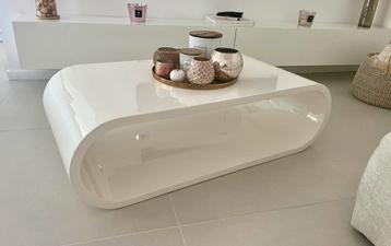 Table basse blanc laqué, Enlèvement, Comme neuf