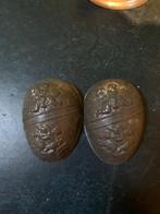 2 antieke chocolade paaseieren met figuren. Anton Reiche, Diversen, Pasen, Gebruikt, Ophalen of Verzenden