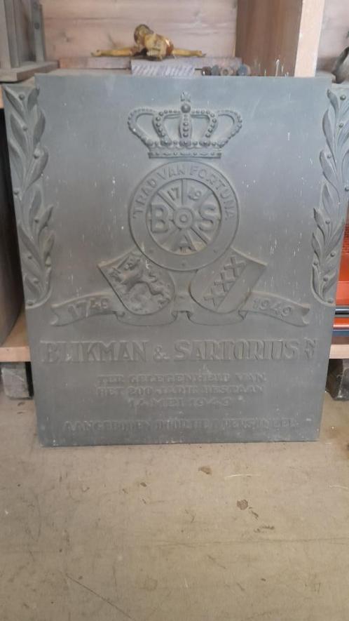 80 jaar oud bronzen gedenk ornament uit amsterdam, Antiek en Kunst, Antiek | Brons en Koper, Brons, Ophalen of Verzenden