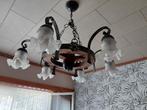 Kroonluchter in wielvorm met 6 armen, Enlèvement, Utilisé, Verre