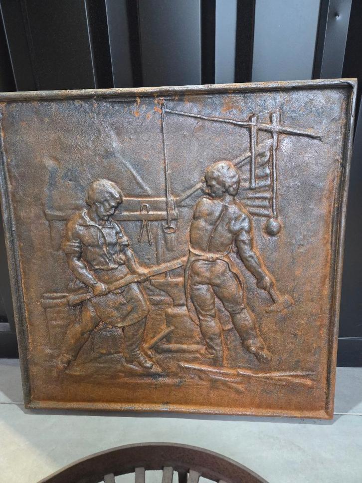 openhaard plaat gietijzer, Antiek en Kunst, Curiosa en Brocante, Ophalen