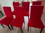 6 ikea stoelen donkere poten, Huis en Inrichting, Stoelen, Ophalen, Gebruikt