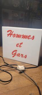 Enseigne lumineuse vintage « Hommes et Gars », Ophalen of Verzenden