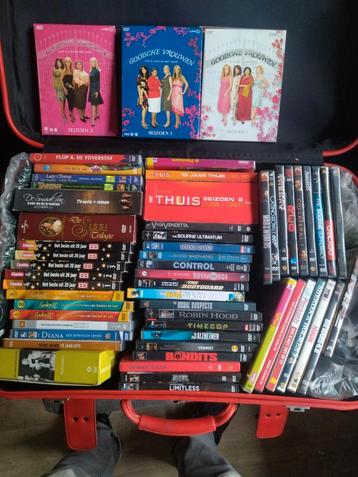 Koffer vol dvd films en dvd boxen in zeer goede staat 