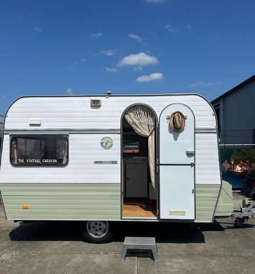 Huur een retro caravan - Chateau 350 - B-rijbewijs - <750kg, Caravans en Kamperen, Caravans, Bedrijf, tot en met 3, 500 - 750 kg