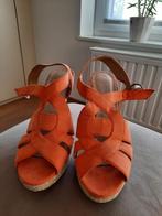 Sandalen met hak - oranje maat 37, Oranje, Zo goed als nieuw, Ophalen