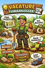 Gezocht :tuinaanlegger, Vacatures, Vanaf 1 jaar, Vast contract