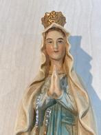 Houten polychroom beeld Maria, OLV van Lourdes (28,5 cm), Antiek en Kunst, Ophalen of Verzenden