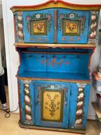 Duitse beschilderde boerengarderobe 19 sc, Antiek en Kunst, Ophalen