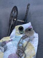 Trapas , lager, ketting groot en klein tandwiel, Fietsen en Brommers, Fietsonderdelen, Ophalen, Gebruikt