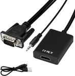 VGA naar HDMI actieve Adapter 1080P VGA Male>HDMI Female, Computers en Software, Ophalen of Verzenden, Nieuw