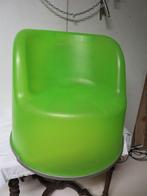 Vintage groene kunststof kuipstoel uit IKEA collectie, Huis en Inrichting, Stoelen, Ophalen, Kunststof, Gebruikt, Overige kleuren