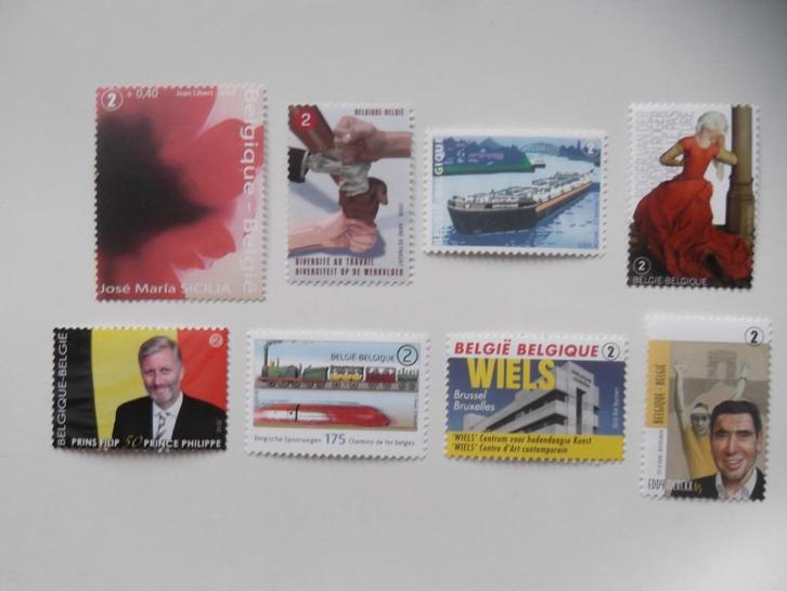8x BE waarde 2 - valeur 2, Postzegels en Munten, Postzegels | Europa | België, Postfris, Frankeerzegel, Overig, Ophalen of Verzenden
