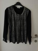 Zwarte bloes met lange mauwen, Kleding | Dames, Maat 38/40 (M), Zwart, Ophalen of Verzenden, Zo goed als nieuw
