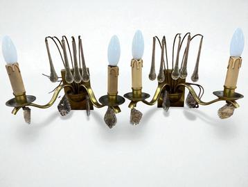 vintage set van 2 muurlampen beschikbaar voor biedingen
