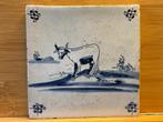 Carrelage ancien de Delft avec vache ou taureau D23, Enlèvement ou Envoi