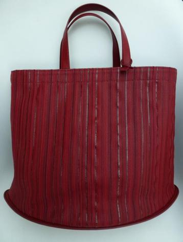 Delvaux pin cabas toile de cuir allure rouge de pourpre  beschikbaar voor biedingen