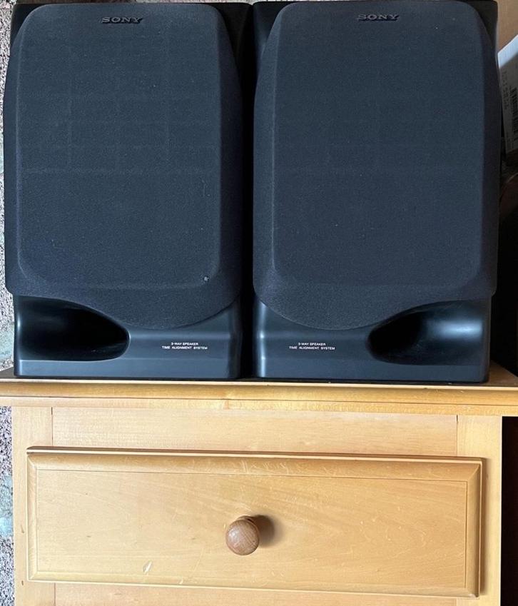 Sony SS-H801V-luidsprekers, Audio, Tv en Foto, Luidsprekerboxen, Gebruikt, Front, Rear of Stereo speakers, Sony, Ophalen of Verzenden