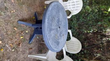 Table de jardin ronde, Jardin & Terrasse, Enlèvement, Utilisé, Rond, Plastique