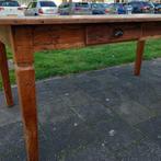 Teak eettafel ANTIEK ONBEHANDELD 190x99x78, Antiek, Gebruikt, Teakhout, 150 tot 200 cm