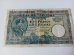 100 fr =20 Belga type"1919" Nationale Reeks blauw, Ophalen of Verzenden