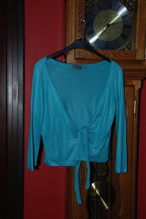 "Mexx" schouderwarmer vest trui om te strikken turkoois blau, Kleding | Dames, Truien en Vesten, Zo goed als nieuw, Maat 36 (S)
