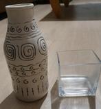 Vases, Ophalen of Verzenden, Zo goed als nieuw, Wit, Glas
