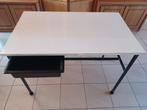 Witte tafel met schuif in goede staat, Ophalen, Gebruikt, Bureau