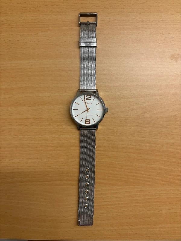 Horloge, Handtassen en Accessoires, Horloges | Dames, Zo goed als nieuw, Polshorloge, Overige merken, Staal, Staal, Verzenden