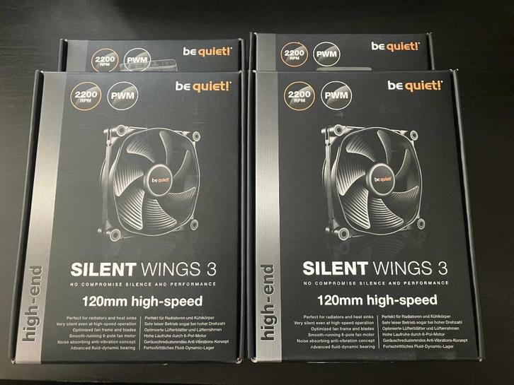 4x SILENT WINGS 3 120mm PWM high-speed, Informatique & Logiciels, Refroidisseurs d'ordinateur, Comme neuf, Refroidisseur ordinateur à air