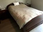 Bed met 2 nachtkastjes, Huis en Inrichting, Slaapkamer | Bedden, Notenhout, Gebruikt, Bruin, 140 cm