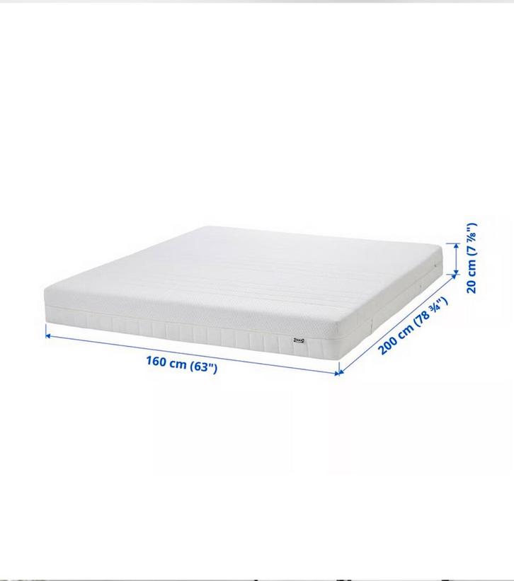 IKEA ÅKREHAMN matras – bijna nieuw – €300, Huis en Inrichting, Slaapkamer | Matrassen en Bedbodems, Zo goed als nieuw, Matras