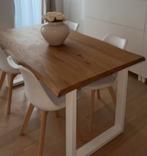 Table en bois avec 4 chaises, Chêne, Rectangulaire, 150 à 200 cm, Utilisé
