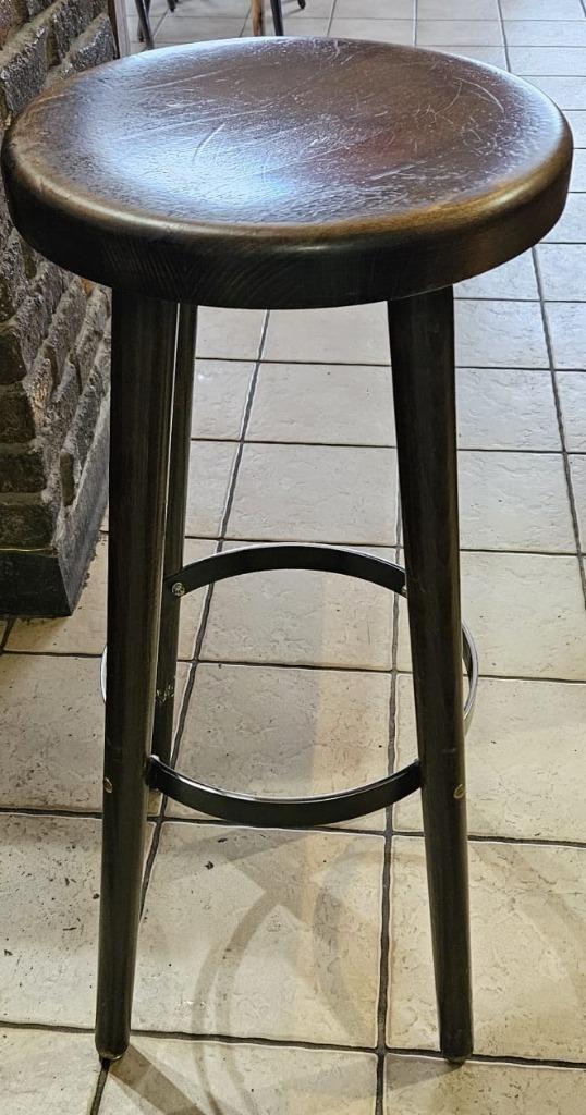 HOUTEN KRUKKEN, Huis en Inrichting, Barkrukken, Gebruikt, 90 cm of meer, Hout, 5 krukken of meer, Met voetsteun, Ophalen