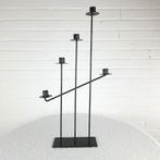 Vintage XL kandelaar metaal 5 arms jaren 90, Antiquités & Art, Antiquités | Bougeoirs, Enlèvement