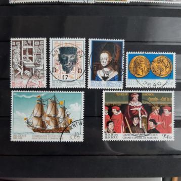 Belgische postzegels cob  1677/82 gestempeld beschikbaar voor biedingen