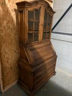 Engelse eiken secretaire met vitrinekast – Castle Furniture, Ophalen, Zo goed als nieuw