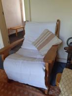 Canapé et 2 fauteuils de salon en bois, Huis en Inrichting, Zetels | Zetels, Ophalen, Gebruikt, 150 tot 200 cm, Driepersoons