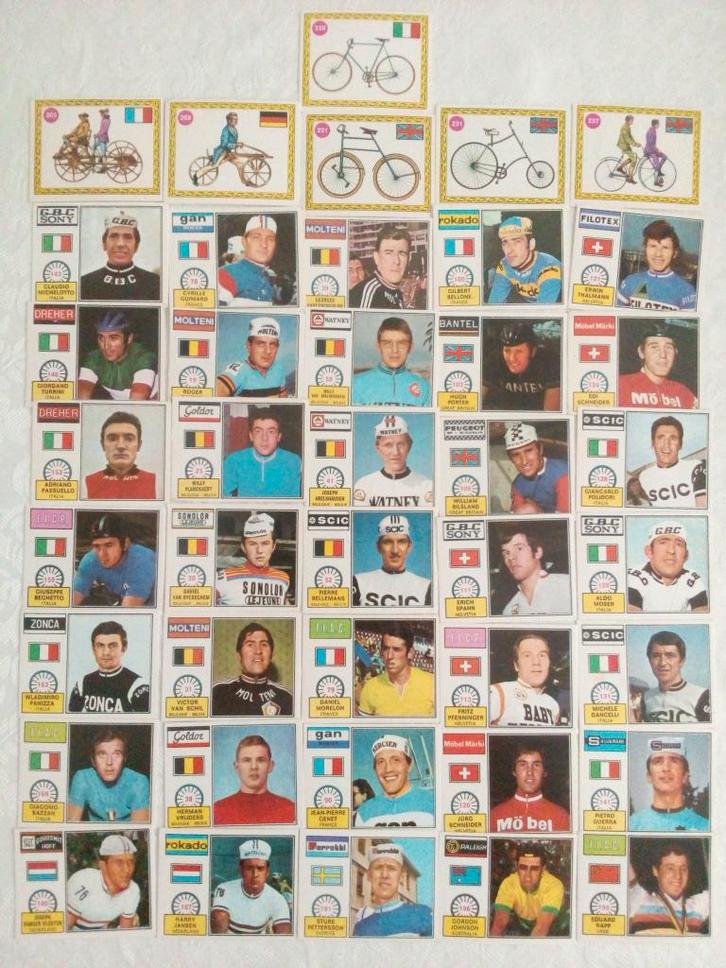 Panini, Sprint 72', cyclistes, coureurs, Hobby en Vrije tijd, Stickers en Plaatjes, Zo goed als nieuw, Meerdere plaatjes, Ophalen