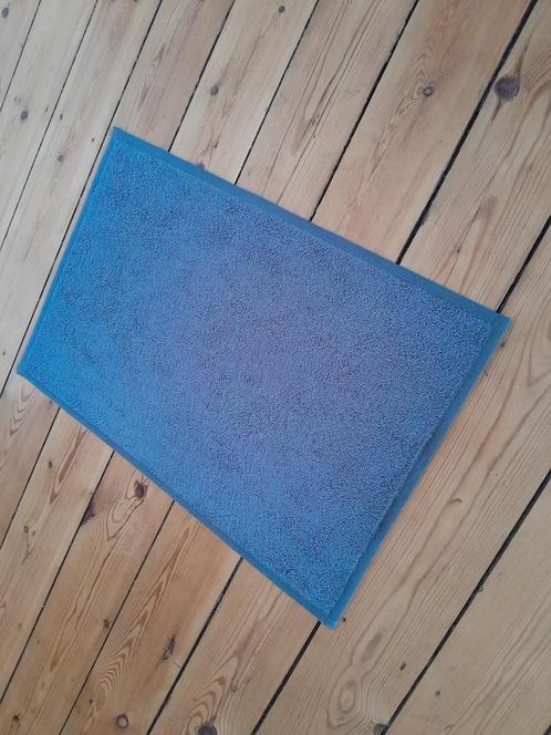 Blauwe badmat / deurmat in katoen, Tuin en Terras, Deurmatten, Zo goed als nieuw, Droogloopmat, Binnen, Ophalen of Verzenden