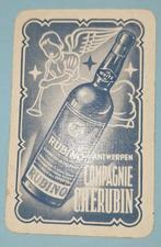 Speelkaart Antwerpen – Stokerij Cie. Cherubin, blauw_115, Verzamelen, Ophalen of Verzenden, Gebruikt, Speelkaart(en)