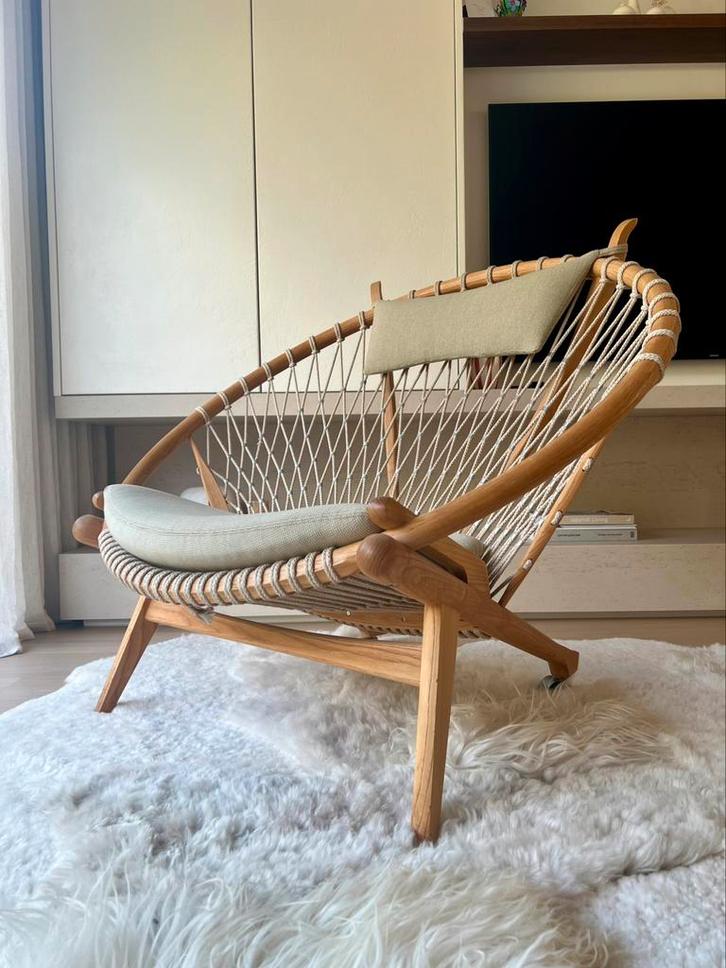 PP Møbler PP130 Circle Chair, Huis en Inrichting, Fauteuils, Zo goed als nieuw, Hout, Overige materialen, 100 tot 125 cm, 75 tot 100 cm